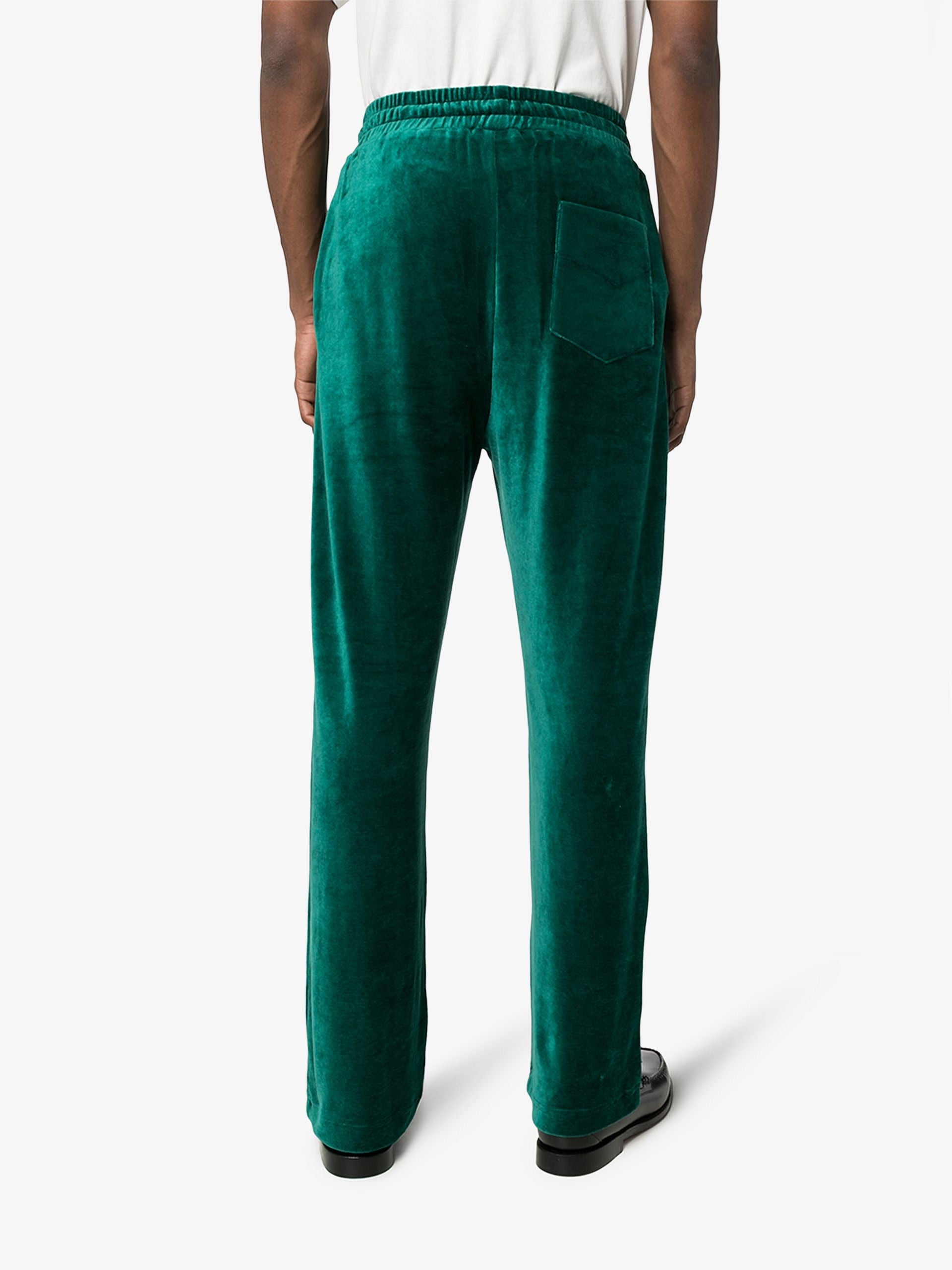 Emerald Green Velour Track Pants